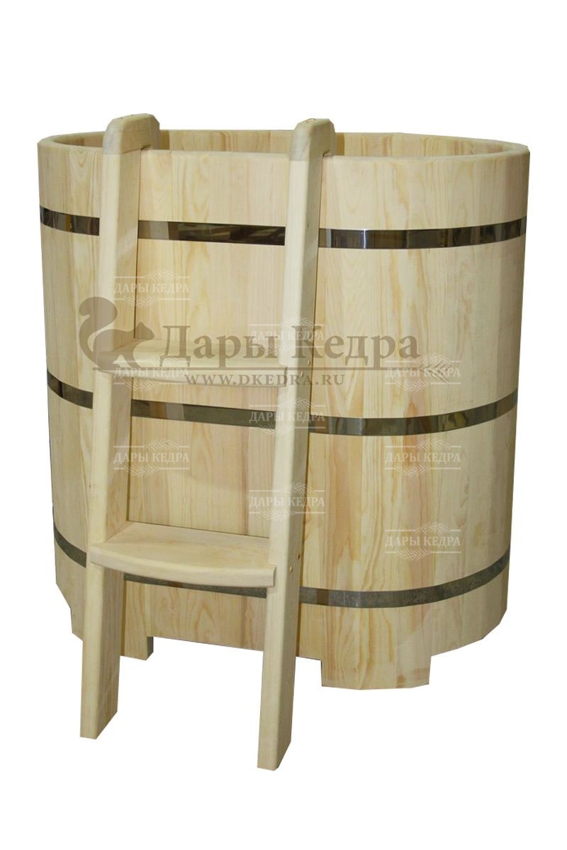 Овальная купель для бани из кедра